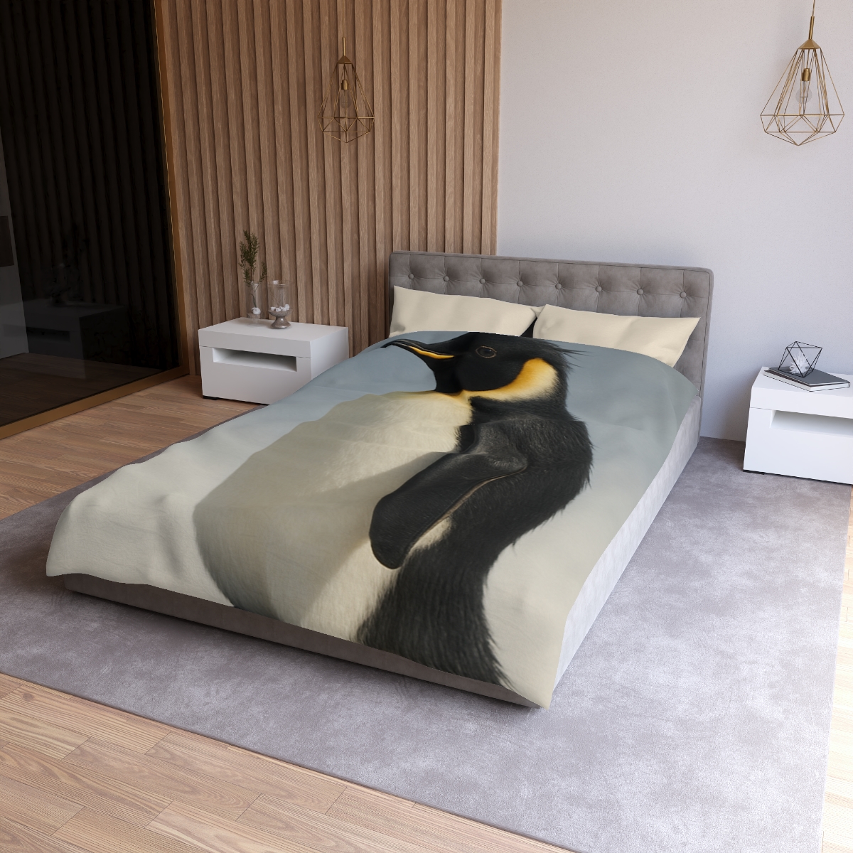 Glacier Gleam Emperor Penguin stylish duvet covers