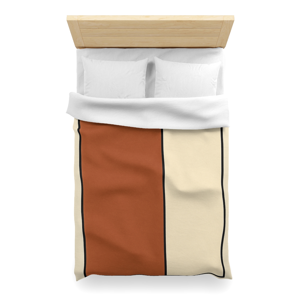 Offset Rectangle Pairing personalized bedding duvets