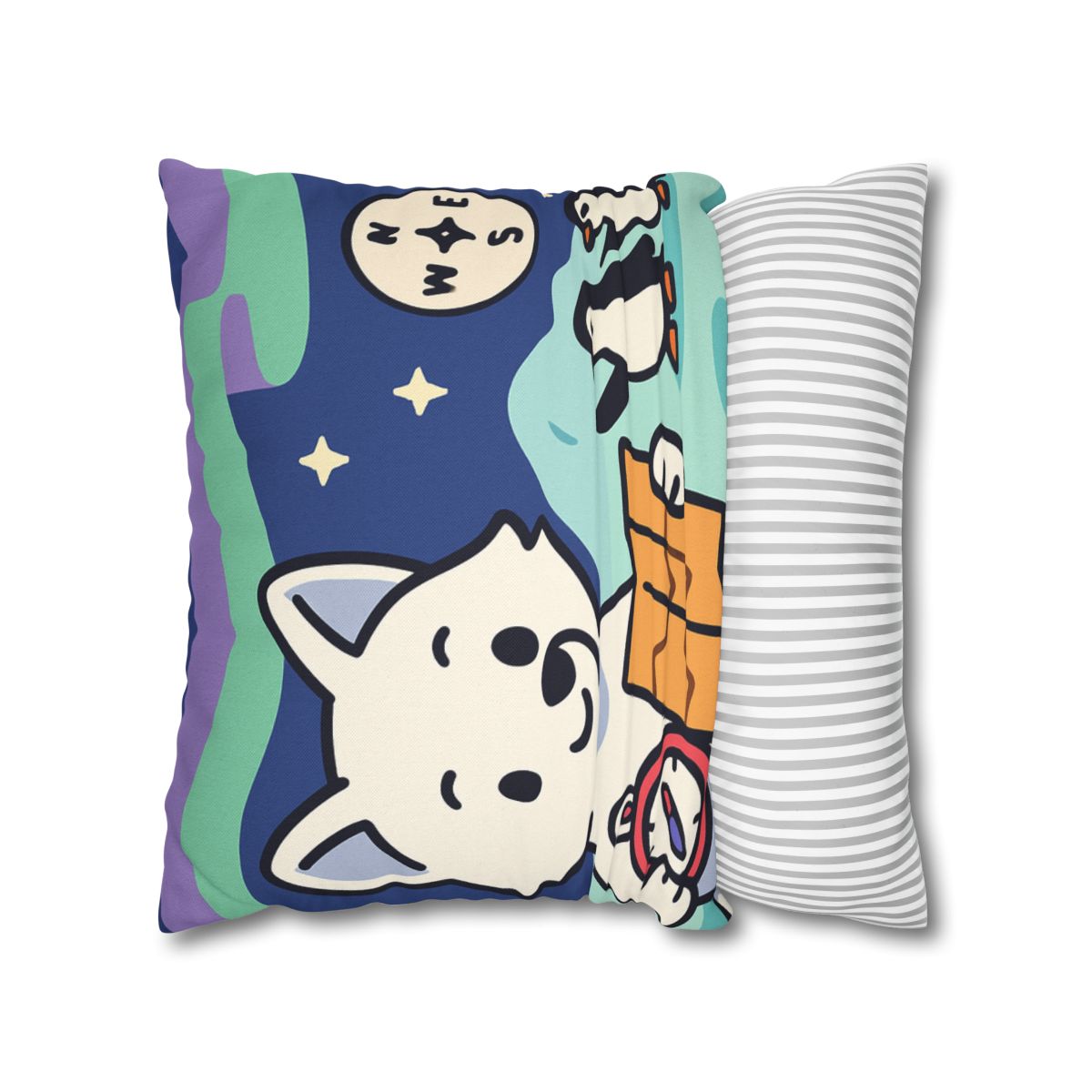 Aurora Fox And The Magnetic Map stylish decorative pillowcases