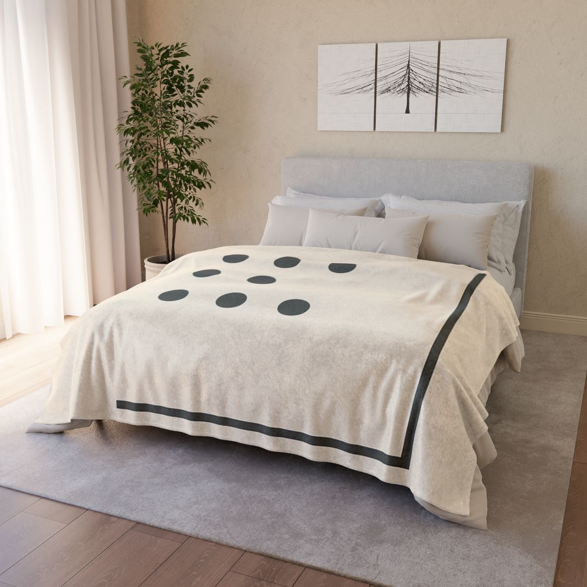 Sparse Dot Grid With Broken Frame warm winter blankets