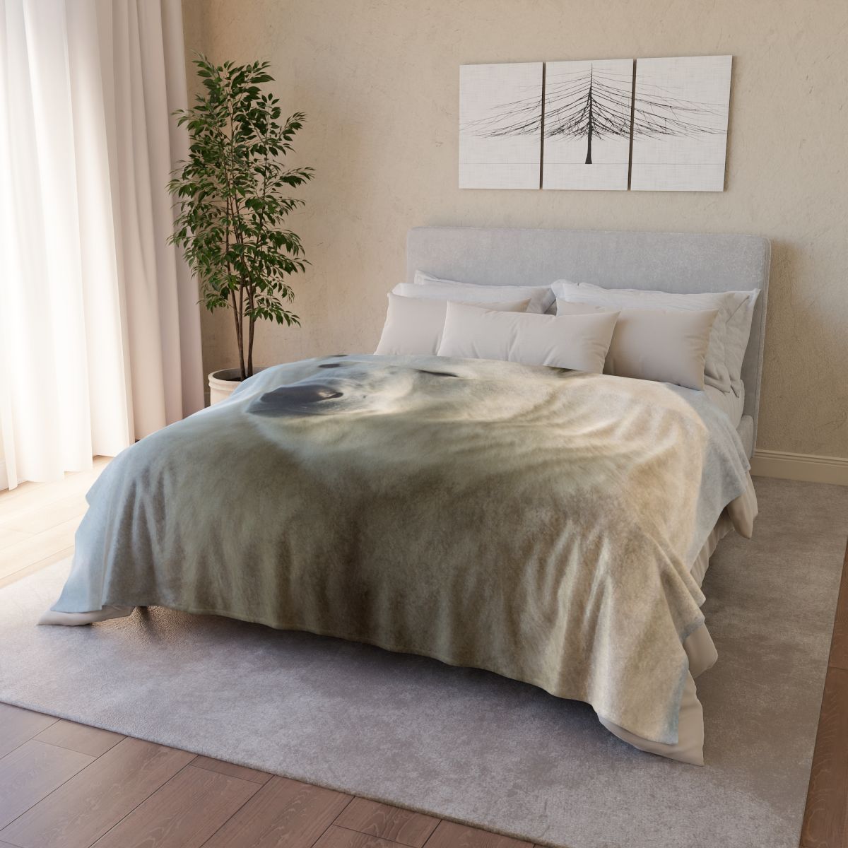 Glacier Sentinel Polar Bear unique gift blanketscustom blankets
