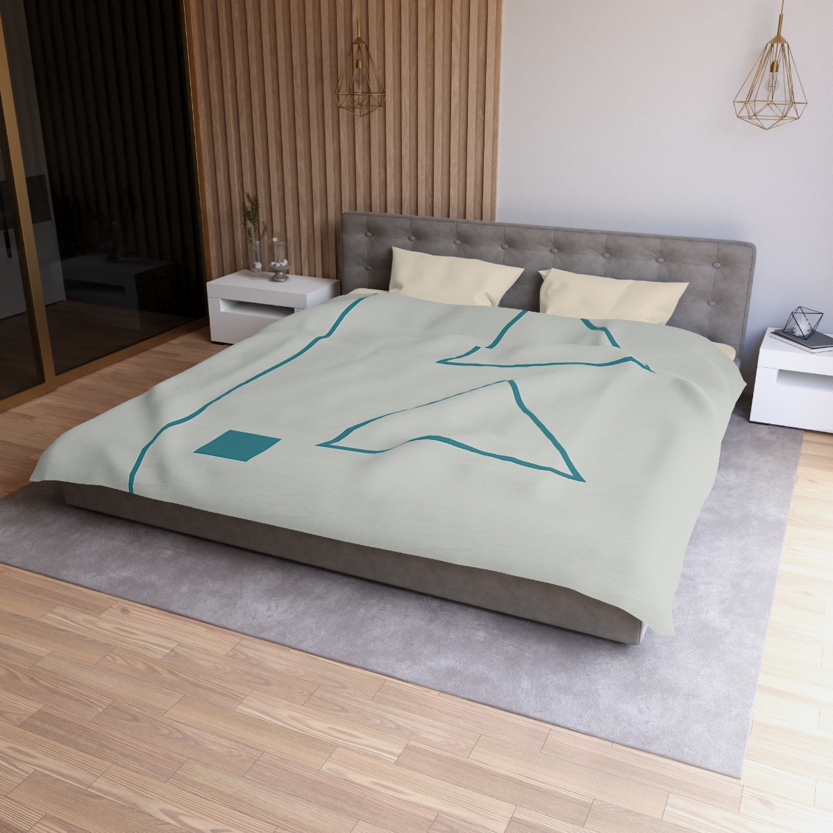 Staggered Triangles With Silent Axis personalized bedding duvets