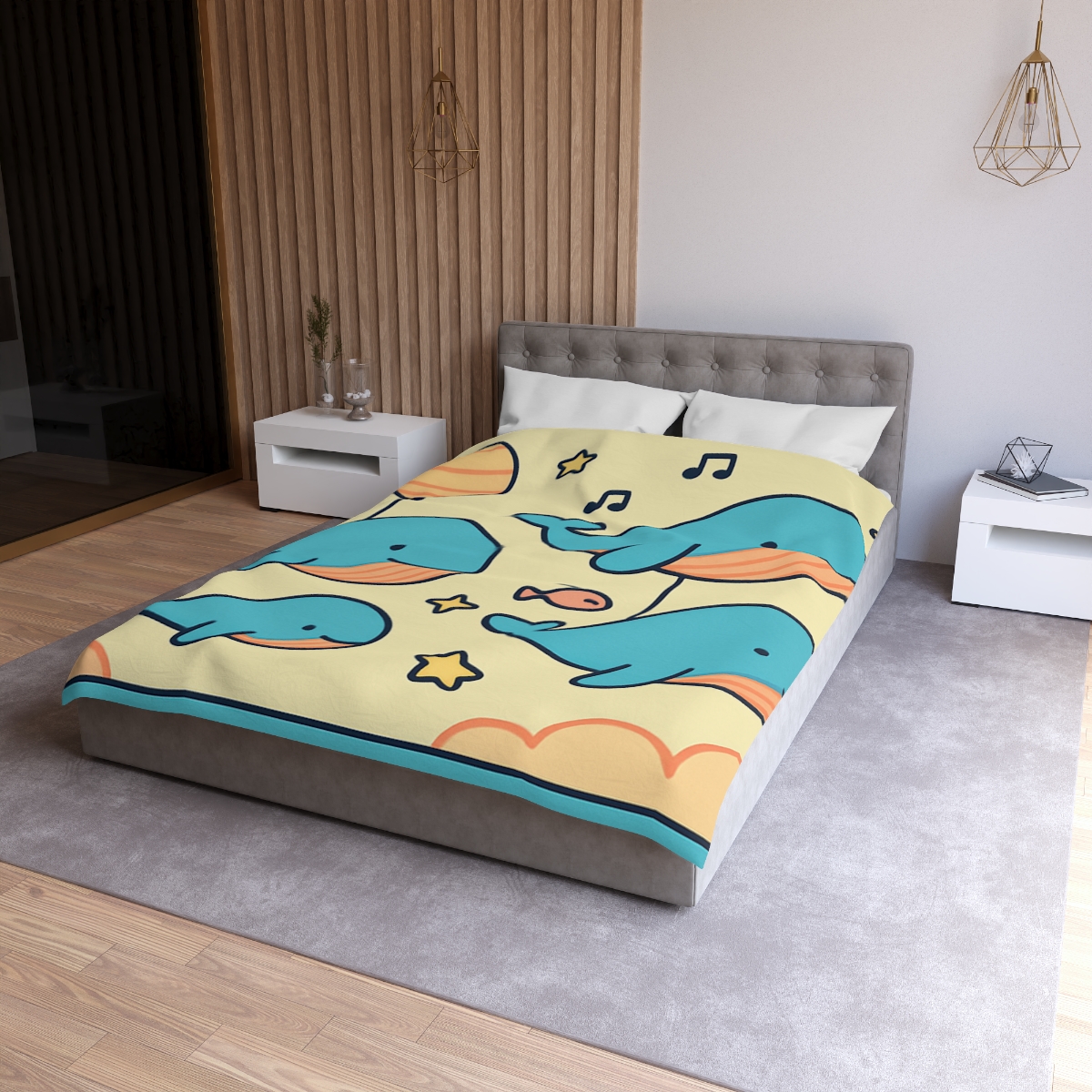 Cosmic Whale Parade duvets for gifts