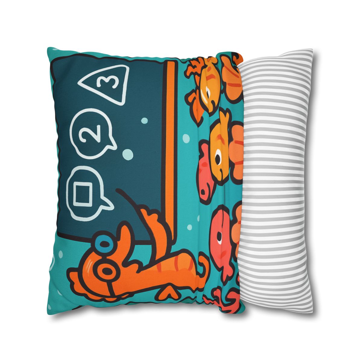 Coral Classroom With The Seahorse Teacher soft cotton pillow cases