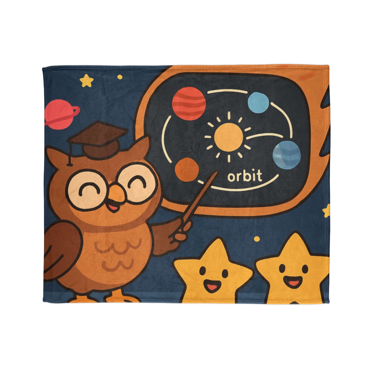 Comet Classroom Owl stylish throw blankets