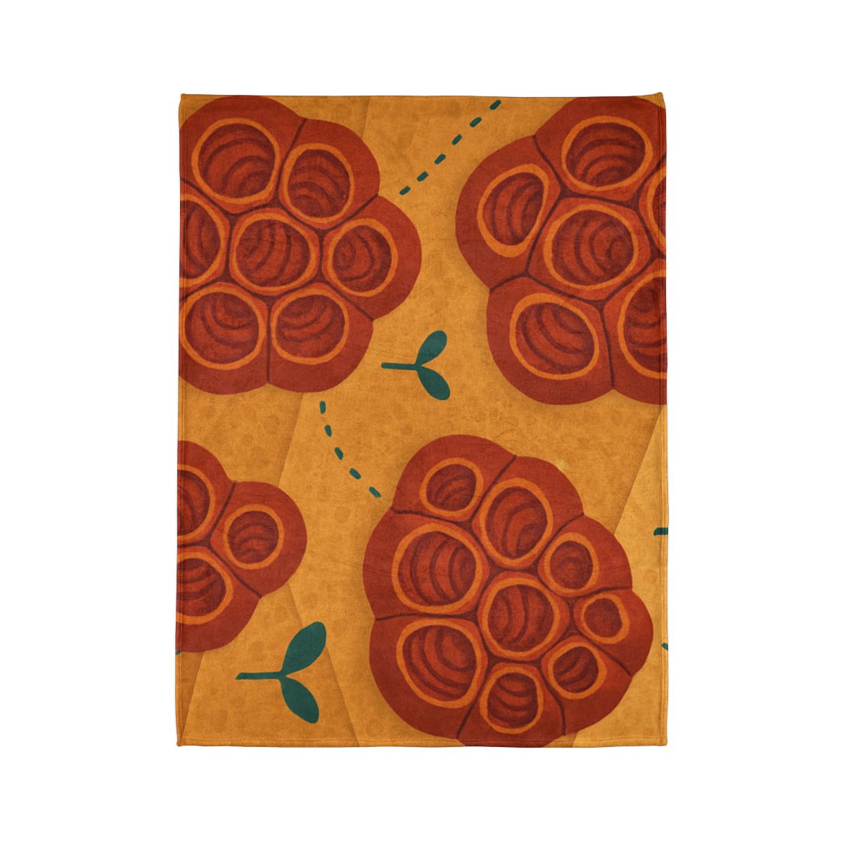 Seed Pod Mosaic soft fleece blankets