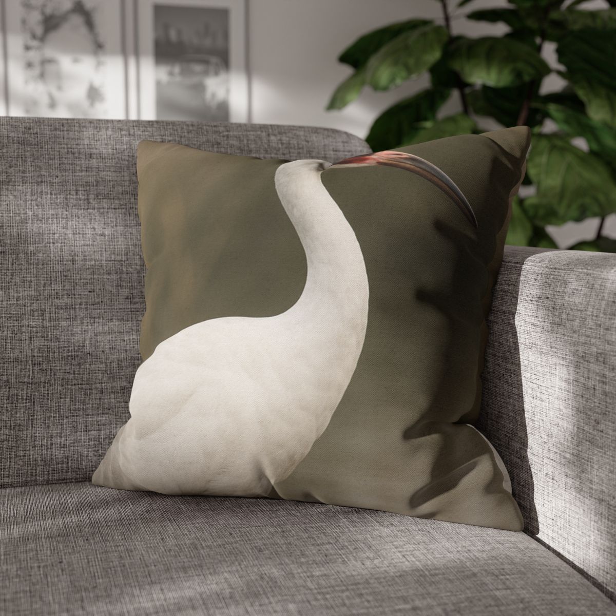 Silver Poise Whooping Crane comfortable bedding pillow covers