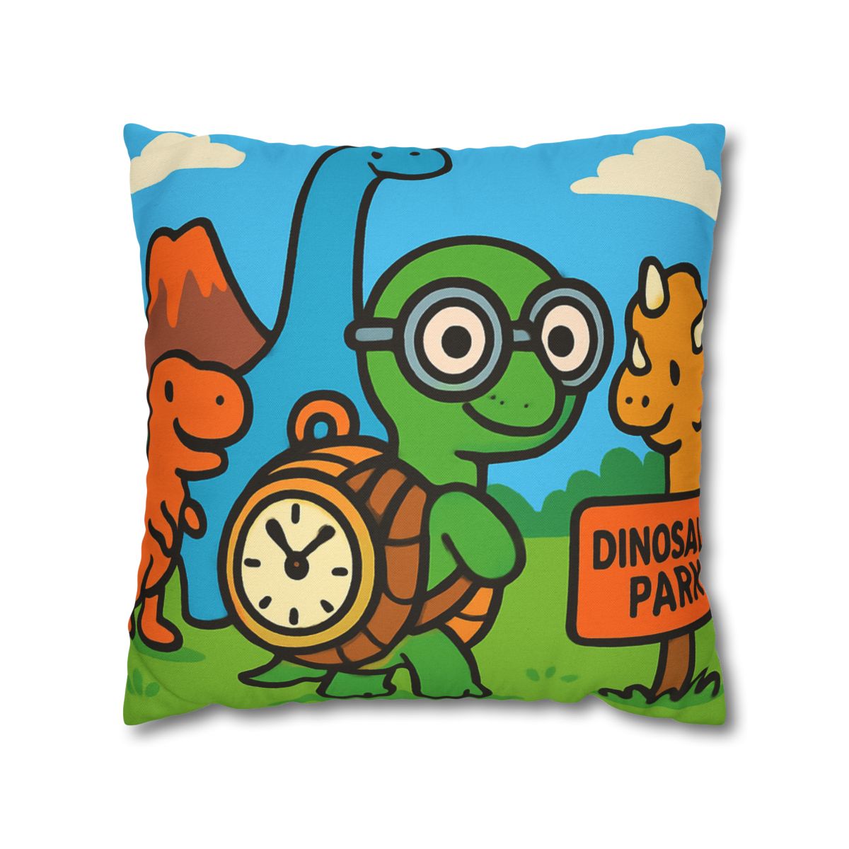 Time Traveling Turtle At The Dino Park unique gift pillow cases
