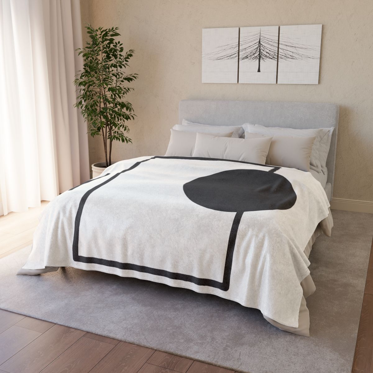 Minimal Eclipse Frame Trio stylish throw blankets