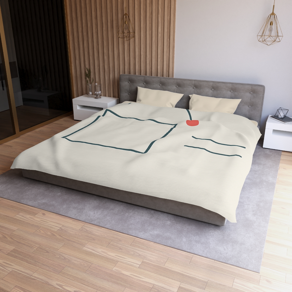 Open Frame With Drifting Arc trendy bedroom duvets