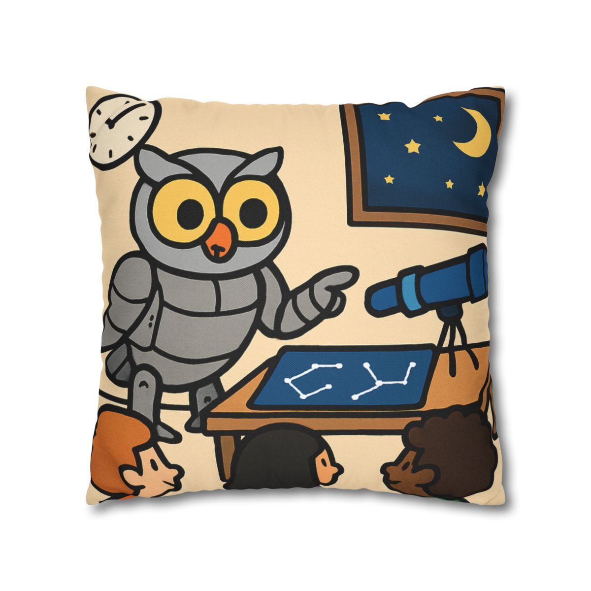 Robot Owl Telescope Workshop personalized pillow covers