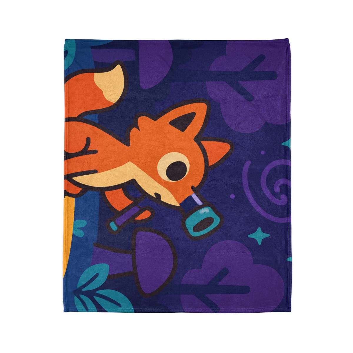 Nebula Forest Fox trendy patterned blankets