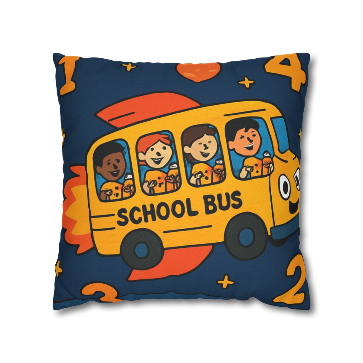Rocket School Bus To Planet Math stylish decorative pillowcases