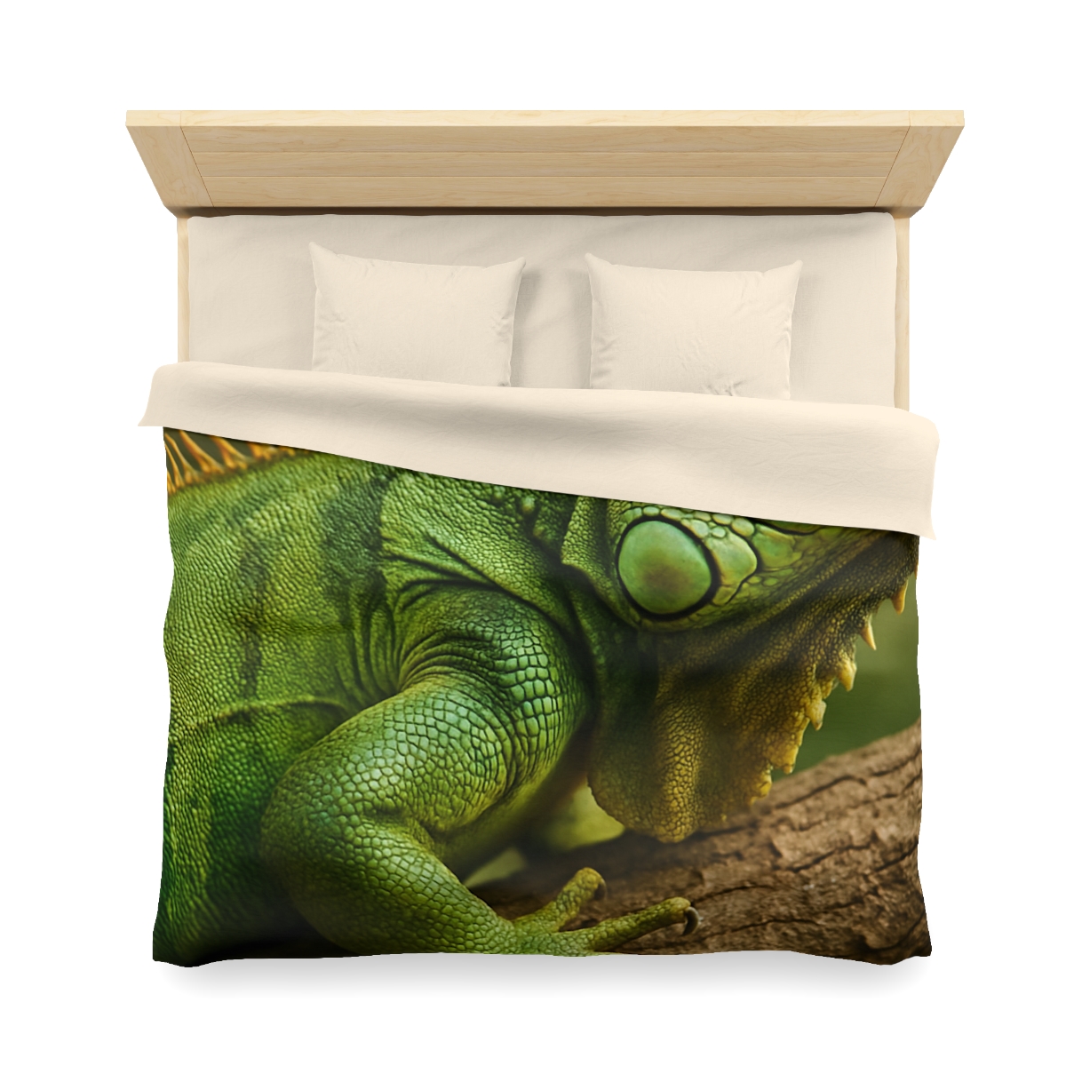 Emerald Drift Green Iguana personalized bedding duvets