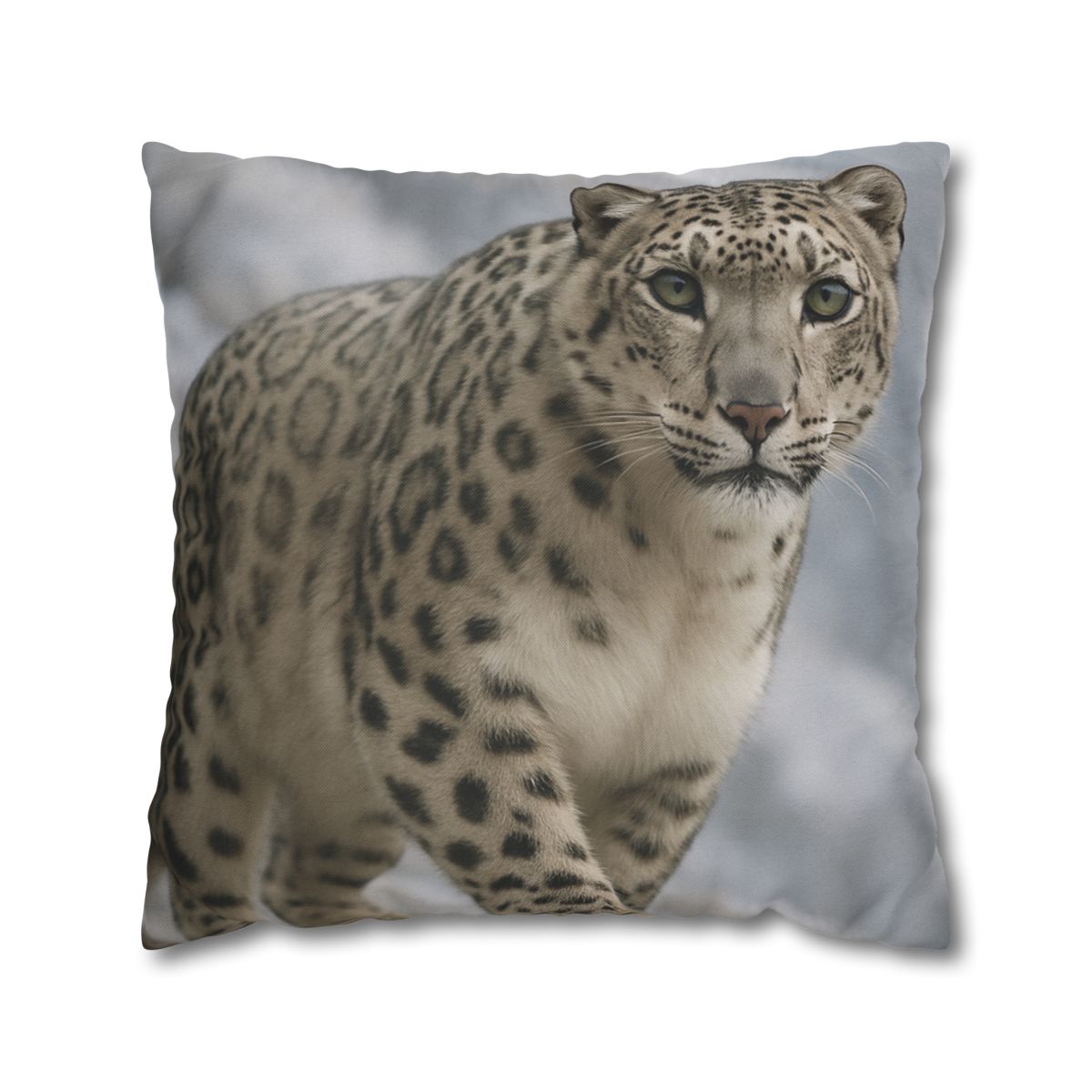 Snow Leopard Silent Ascent personalized pillow covers