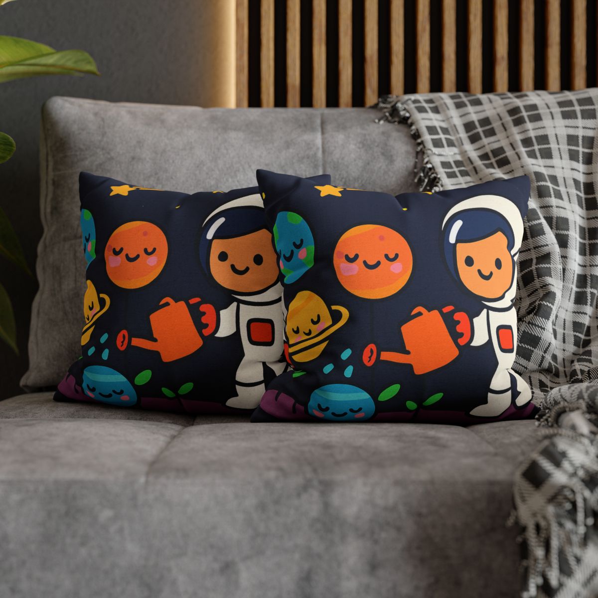 Galaxy Garden Of Friendly Planets comfortable bedding pillow covers