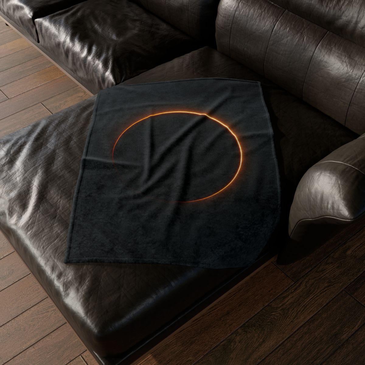 Void Horizon Silhouette Bloom stylish throw blankets