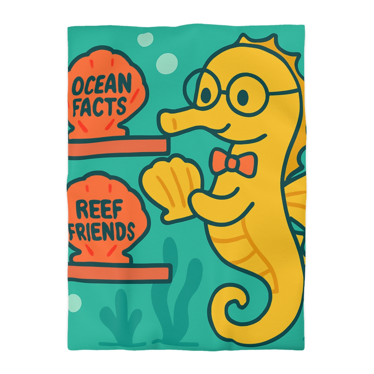 Underwater Library Of The Seahorse Librarian stylish duvet covers