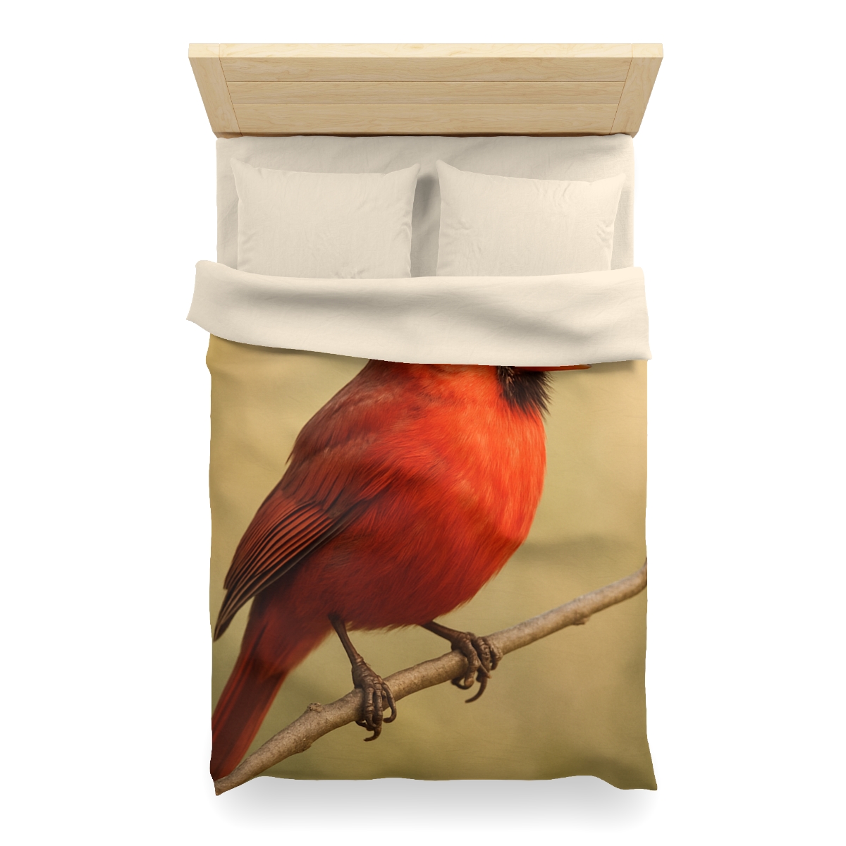 Crimson Hymn Cardinal designer printed duvets