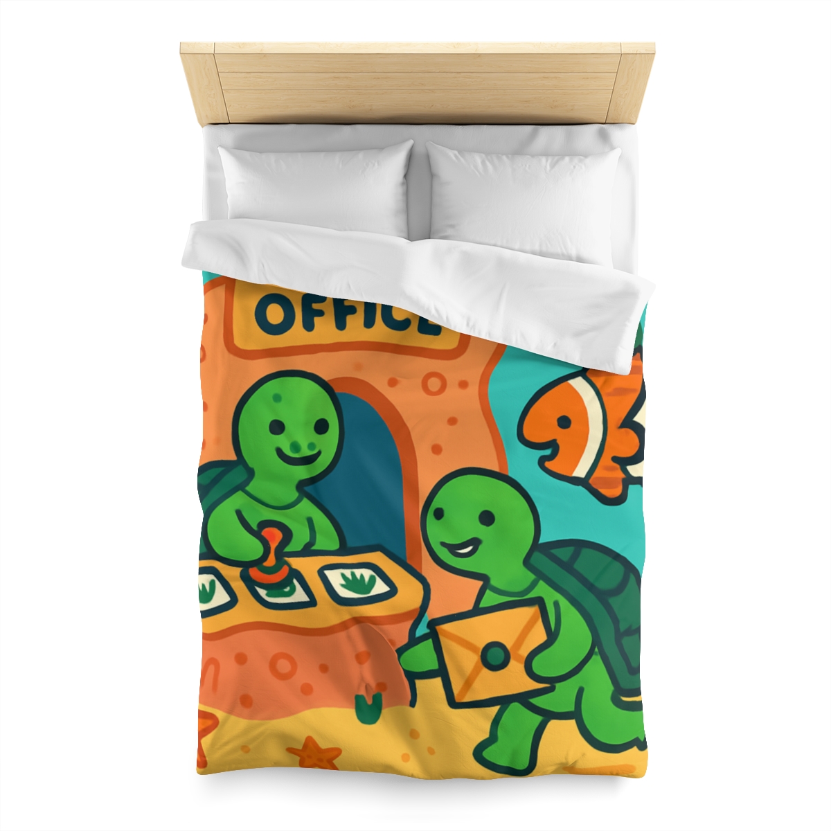Coral Reef Post Office Run By Sea Turtles duvets for gifts