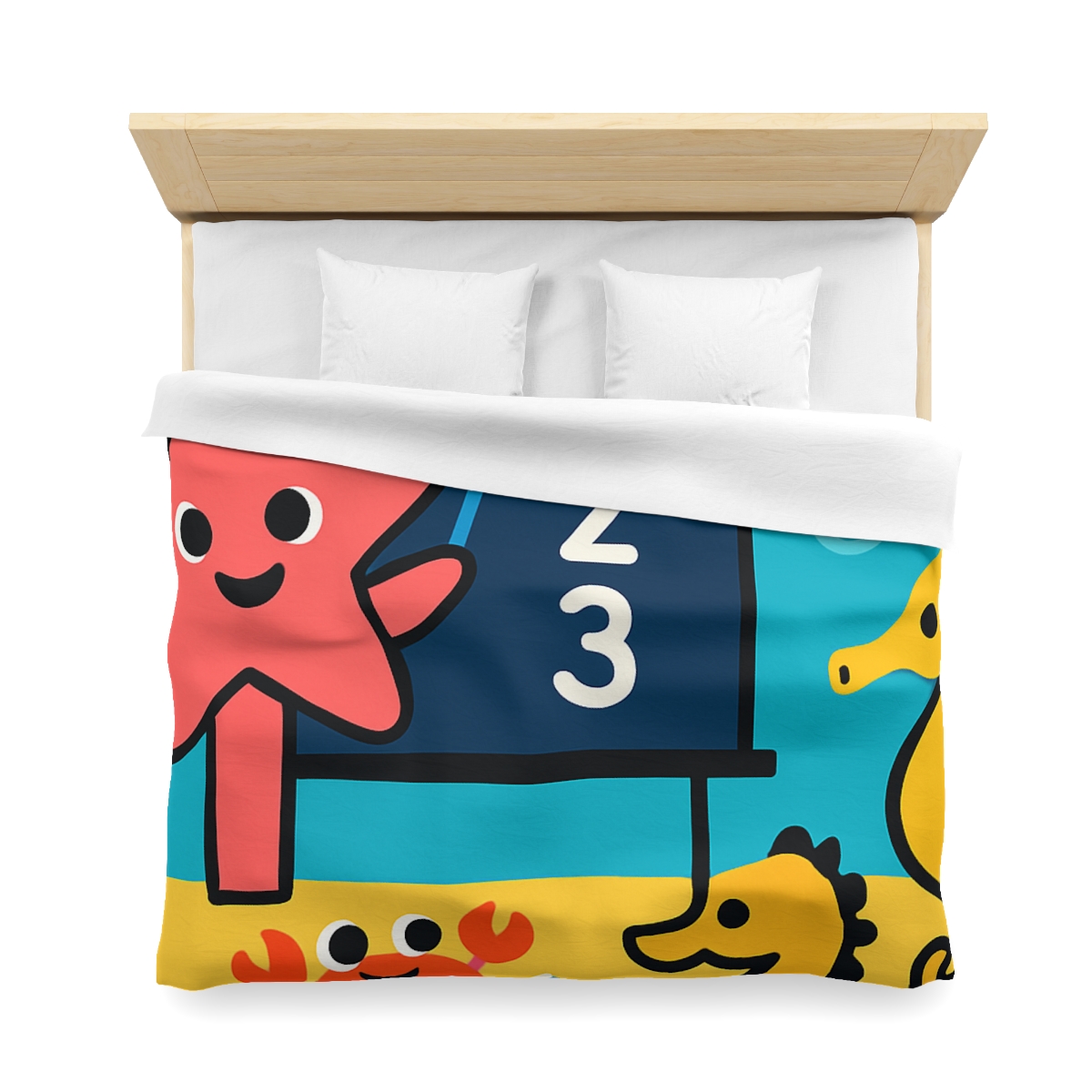 Starfish Schoolhouse Adventure designer printed duvets