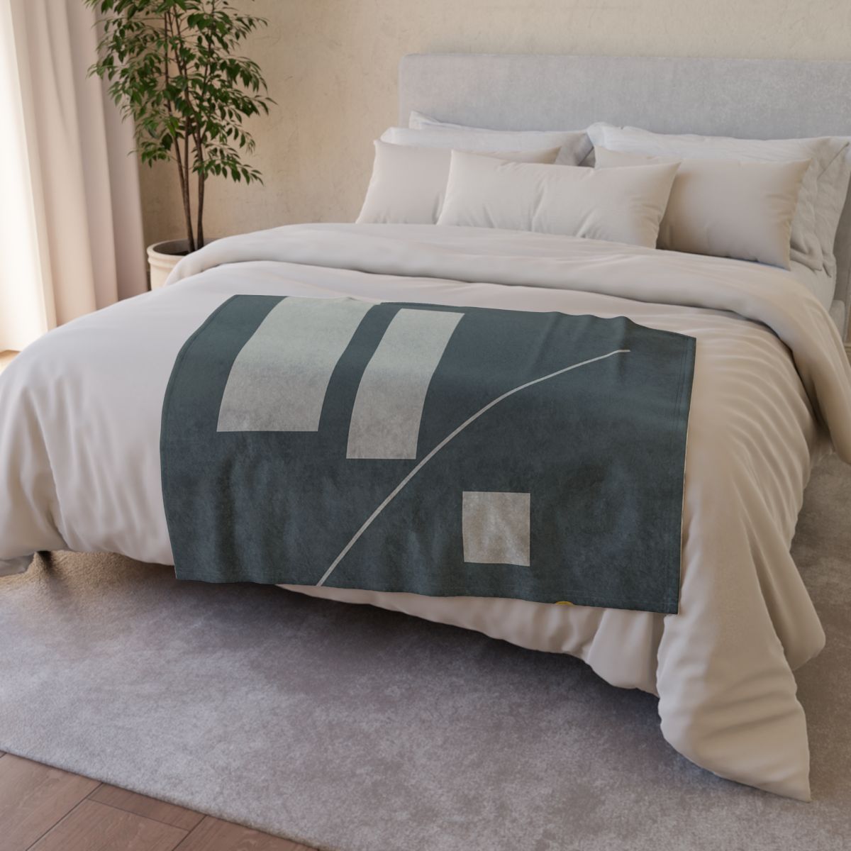 Staggered Blocks With Quiet Diagonal designer printed blankets