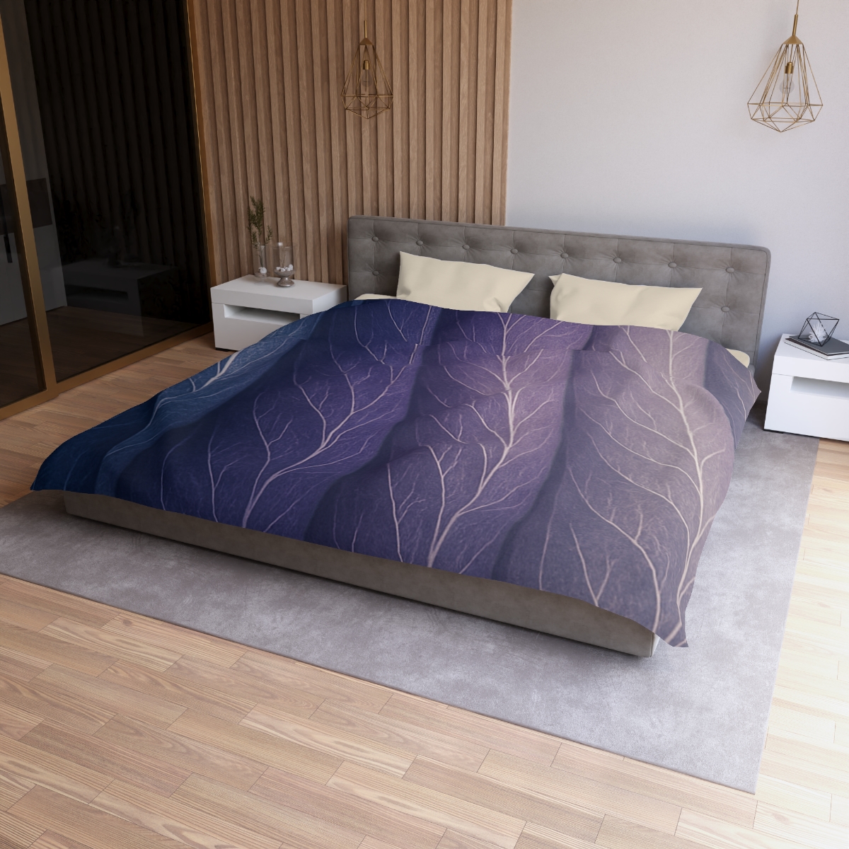 Leaf Vein Aurora Drapery custom duvets