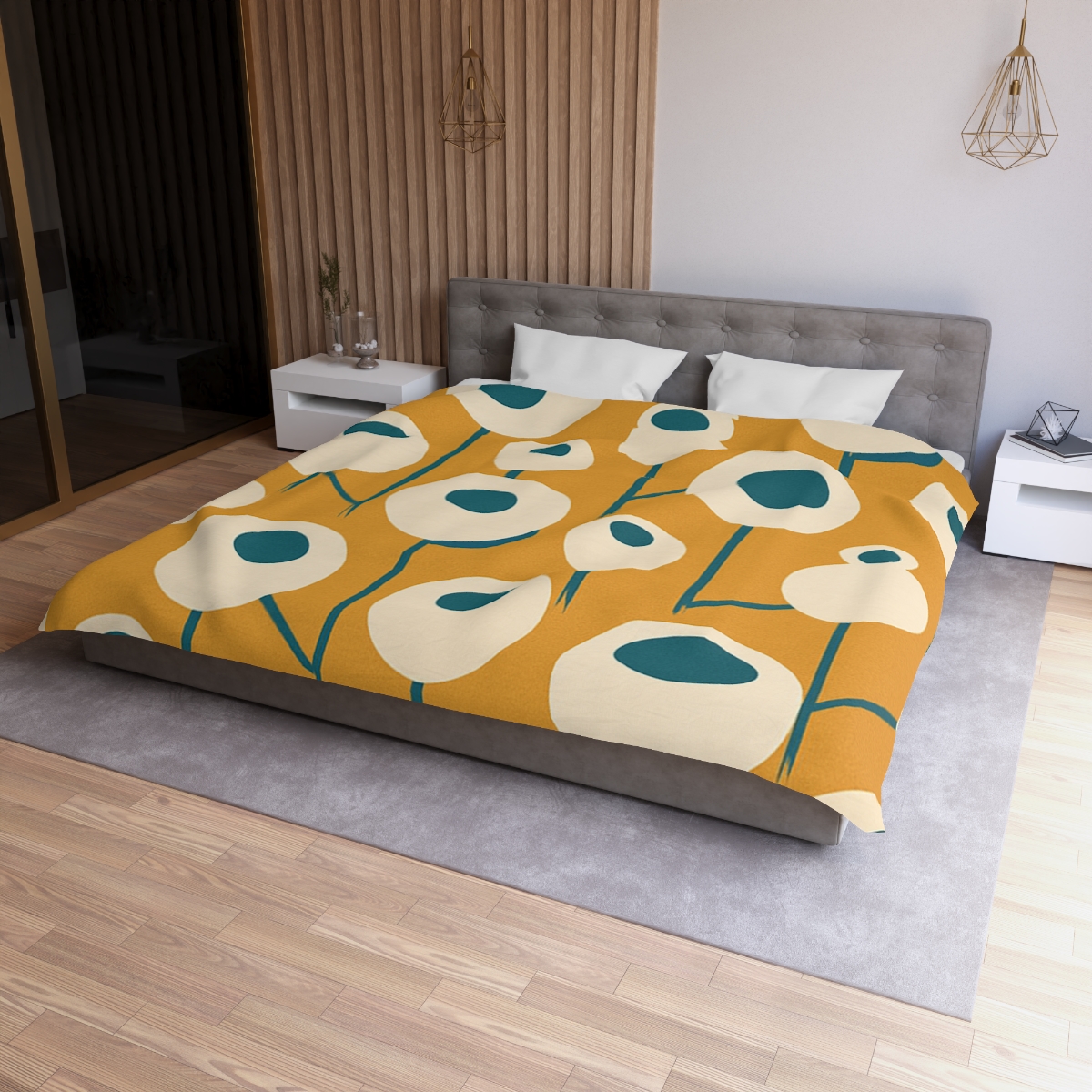 Seed Pod Cluster Grid custom duvets