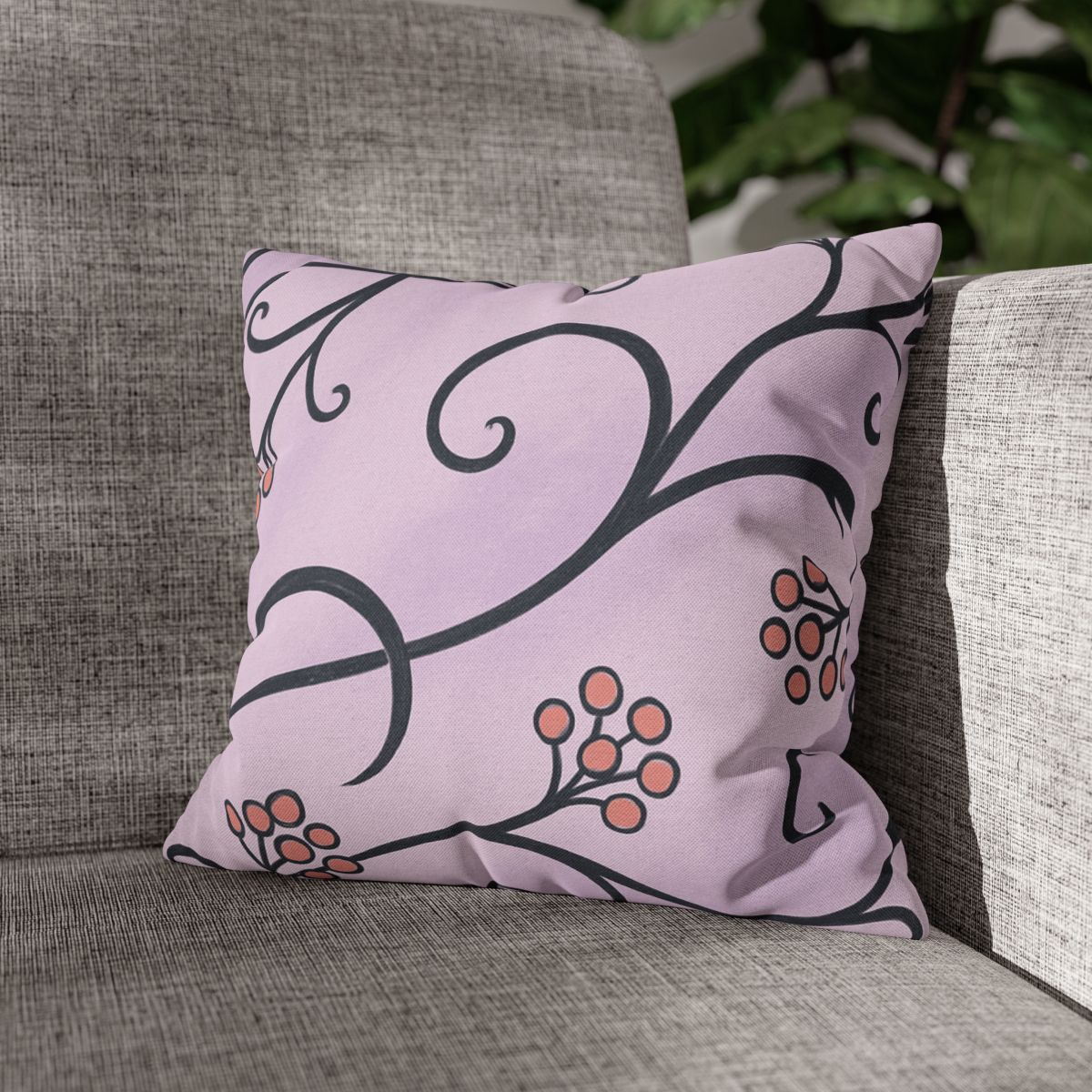 Tendrilled Ribbon Network soft cotton pillow cases