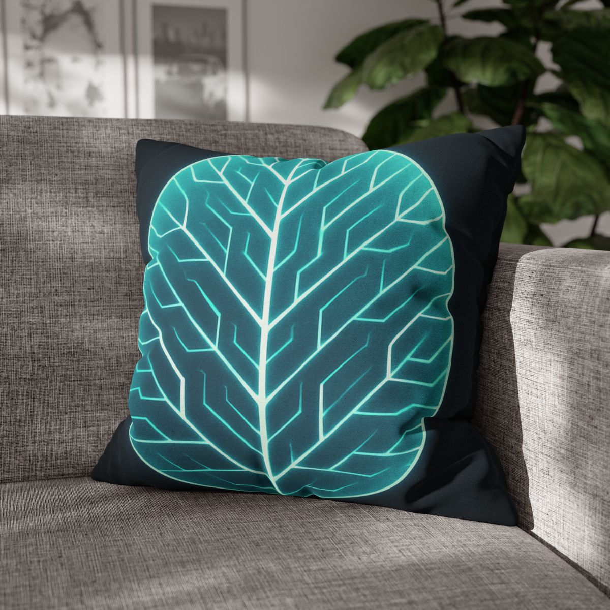 Galactic Leaf Vein Circuit comfortable bedding pillow covers