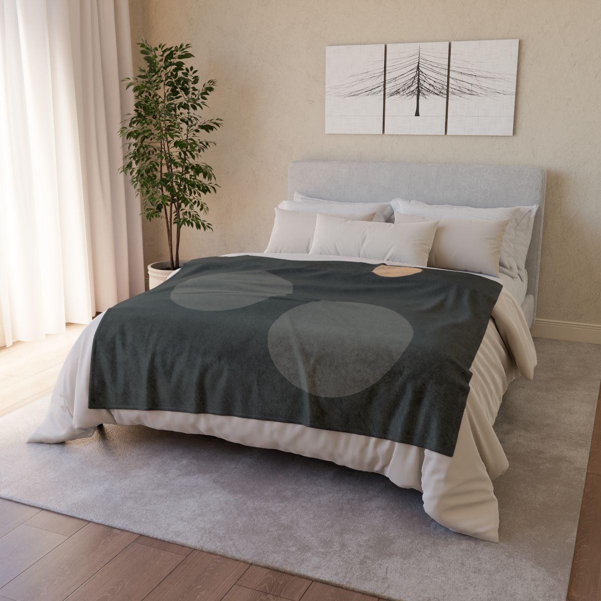 Three Quiet Tokens With Open Center trendy patterned blankets