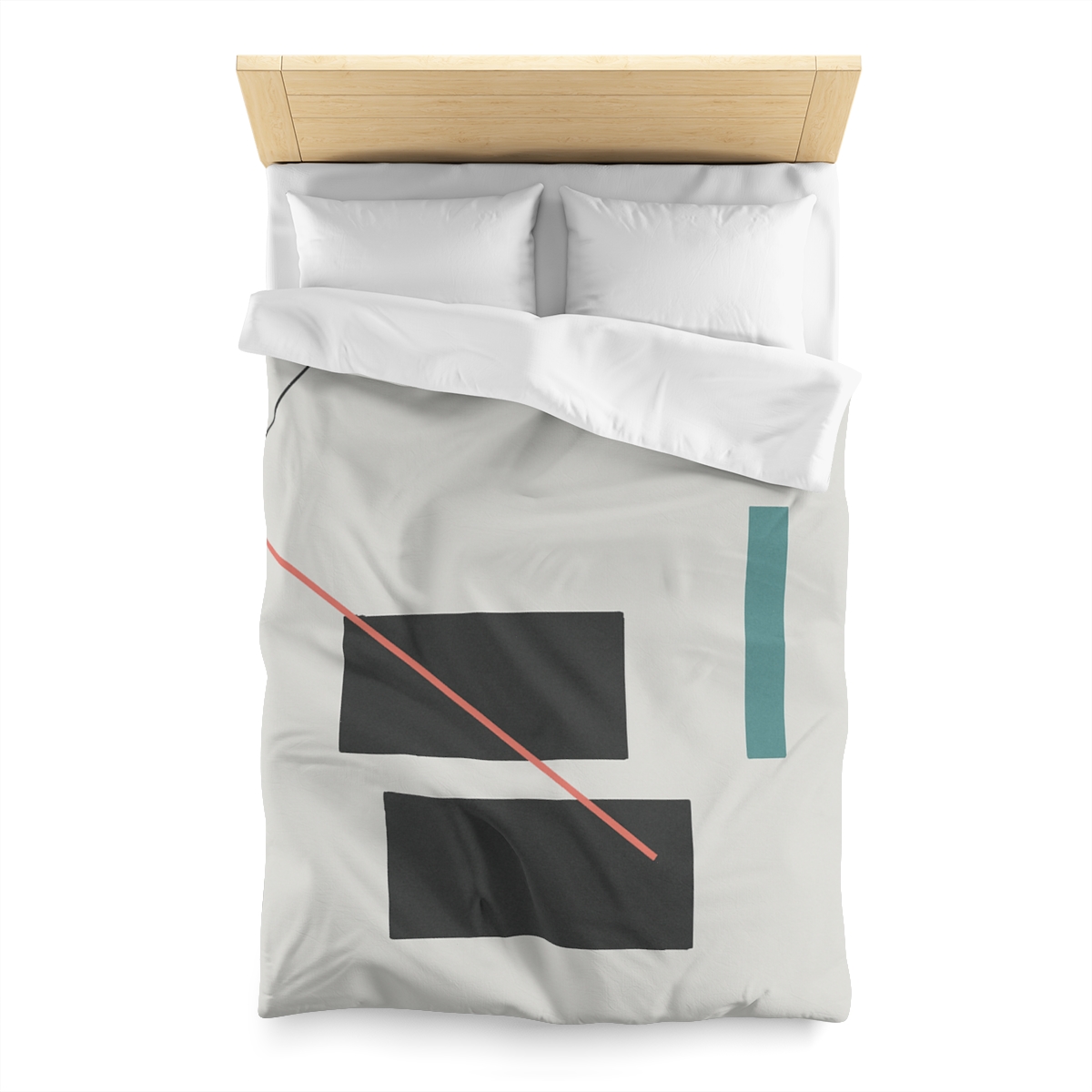 Stacked Rectangles With Crossing Arc trendy bedroom duvets