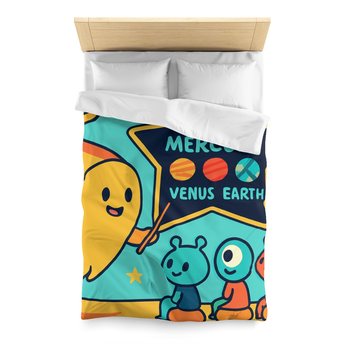 Comet Classroom On A Floating Asteroid unique patterned duvets