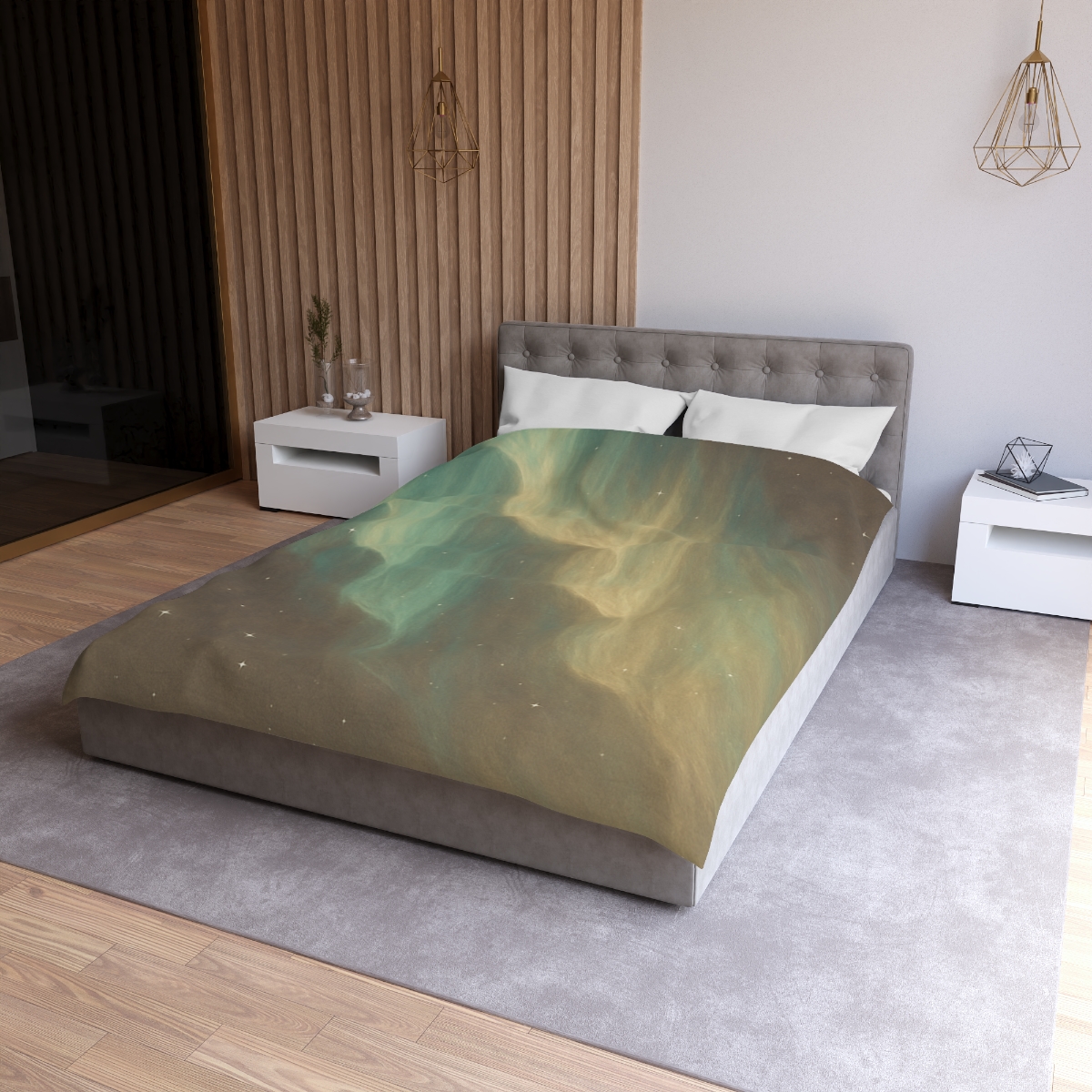 Auroral Dust Cascade unique patterned duvets