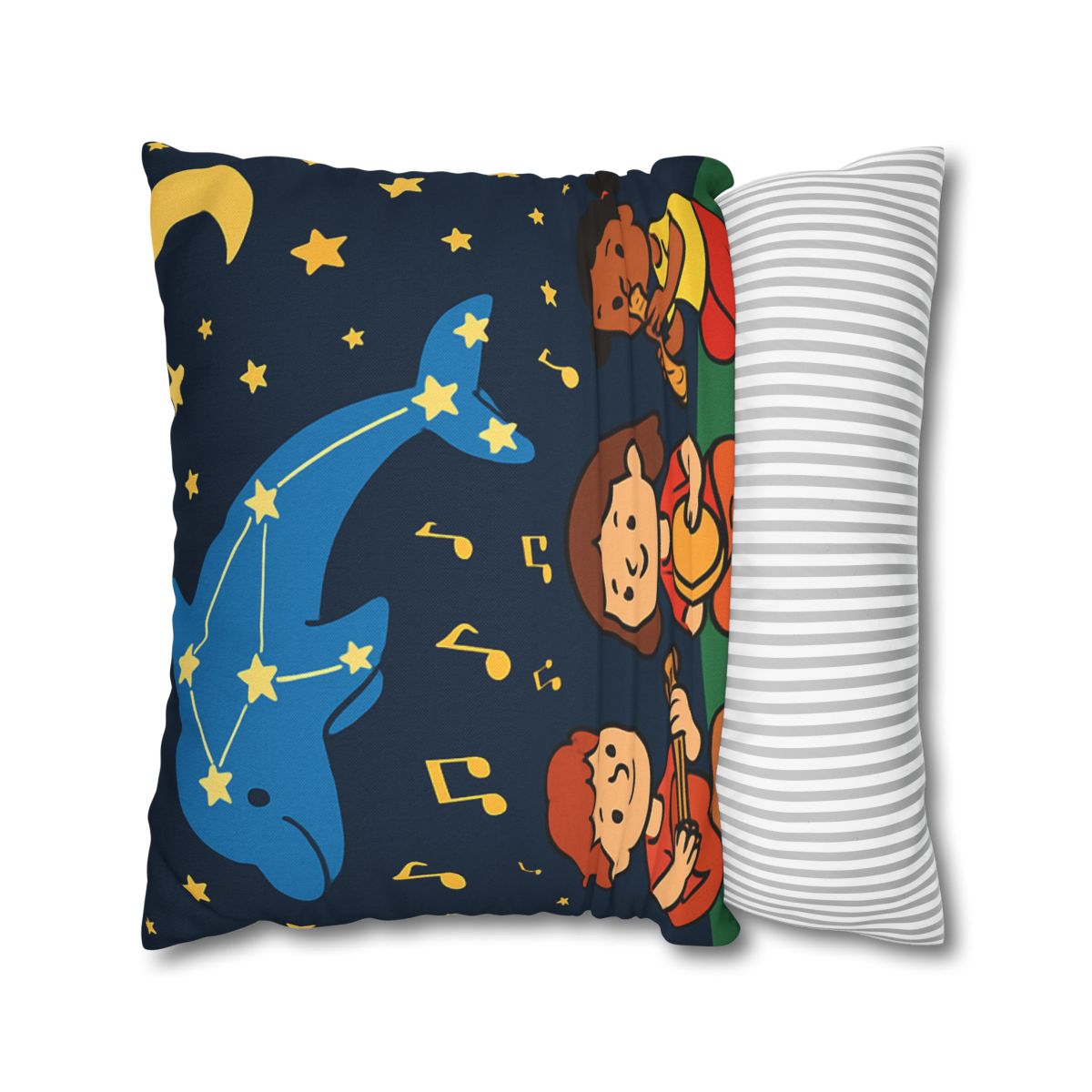 Starlight Orchestra Of The Dolphin Constellation designer print pillow cases