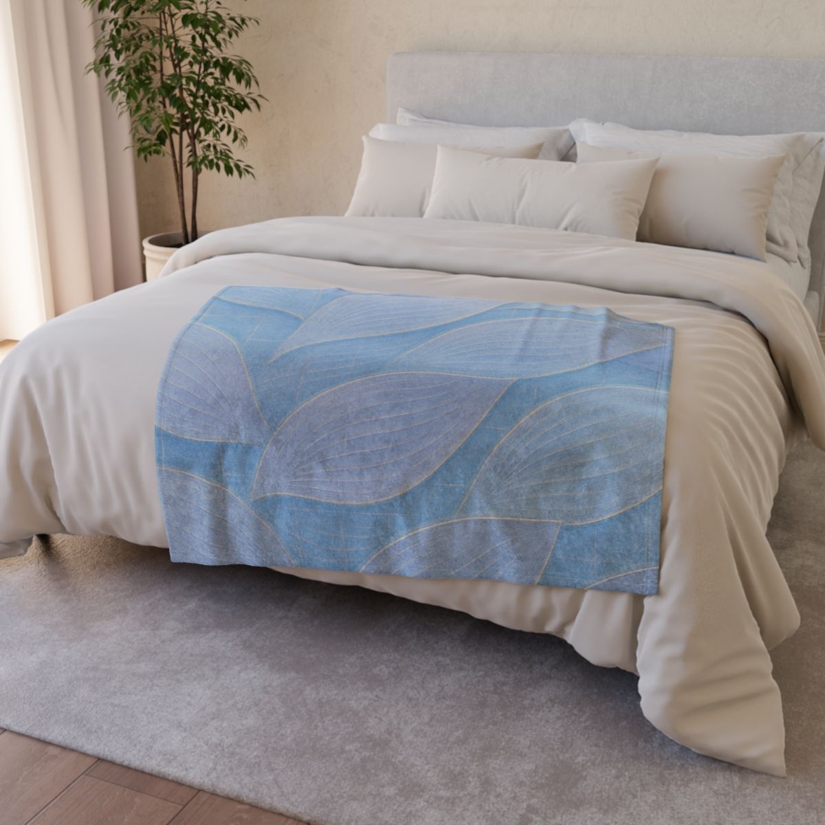 Petal Ripple Grid decorative home blankets