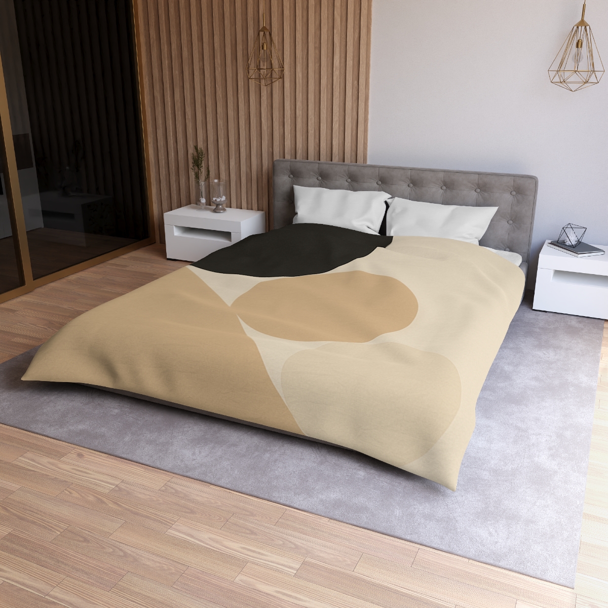 Triptych Of Offset Circles duvets for gifts