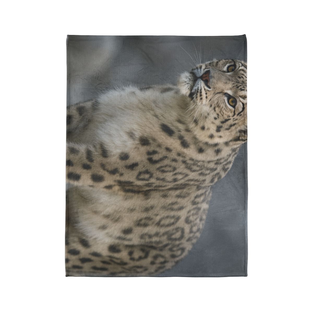 Snow Leopard Silent Summit soft fleece blankets