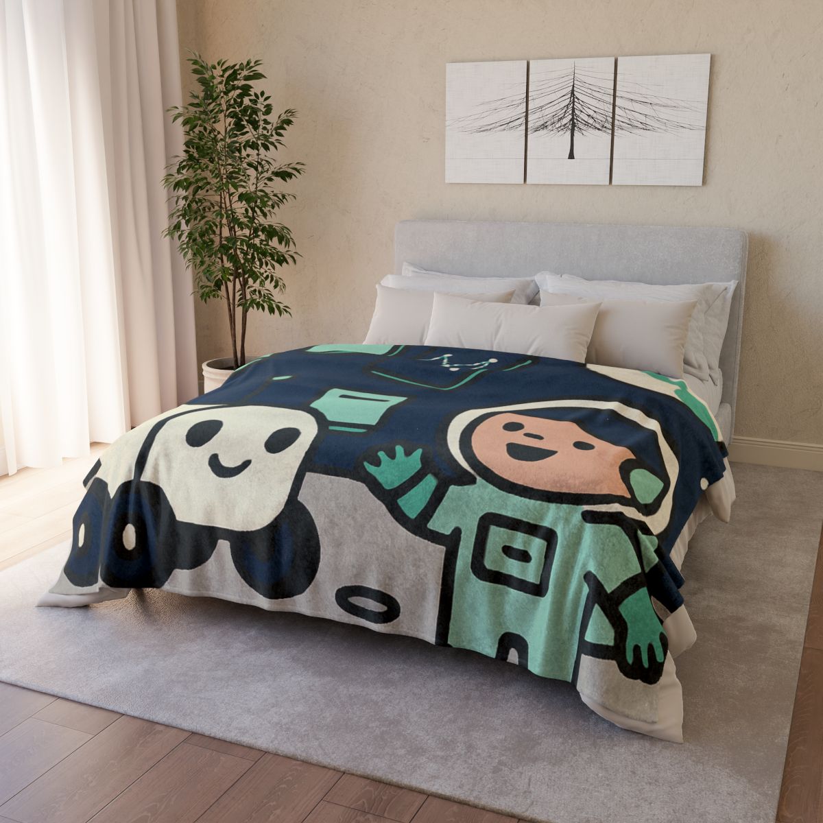 The Moonlit Library Rover unique gift blanketscustom blankets