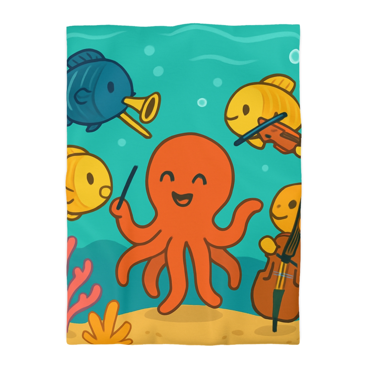 Coral Reef Orchestra designer printed duvets