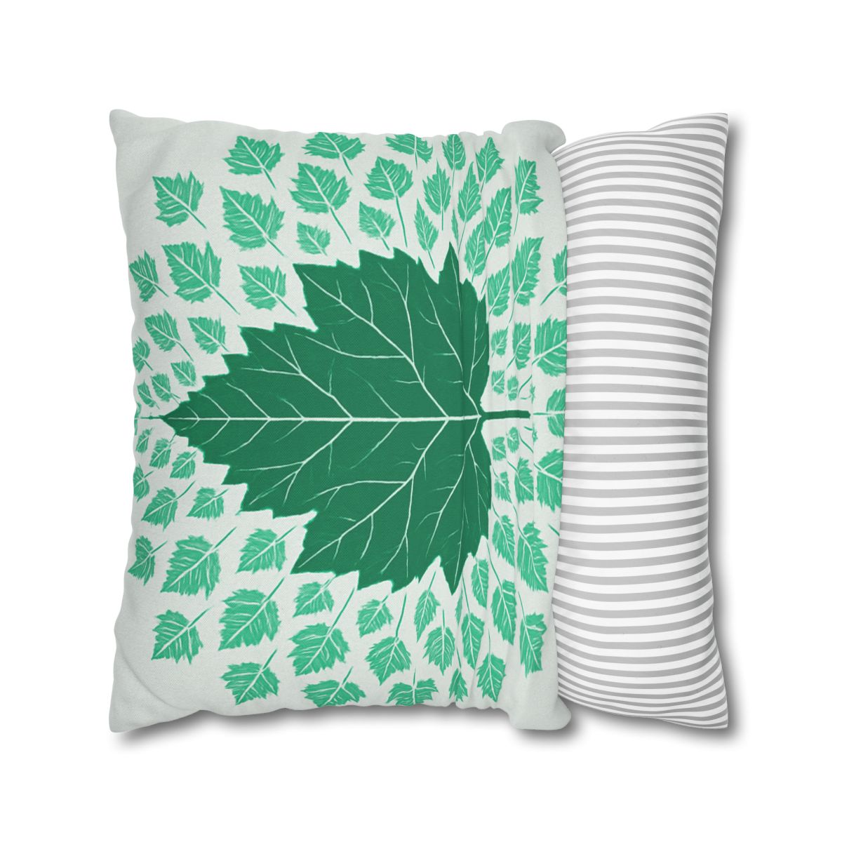 Fractal Leaf Radiance soft cotton pillow cases