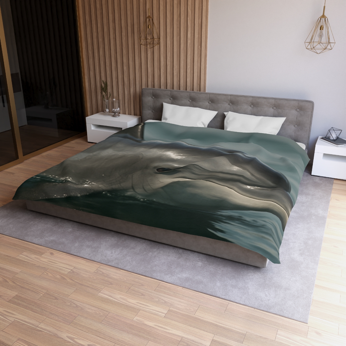 Mirror Calm Bottlenose Dolphin custom duvets