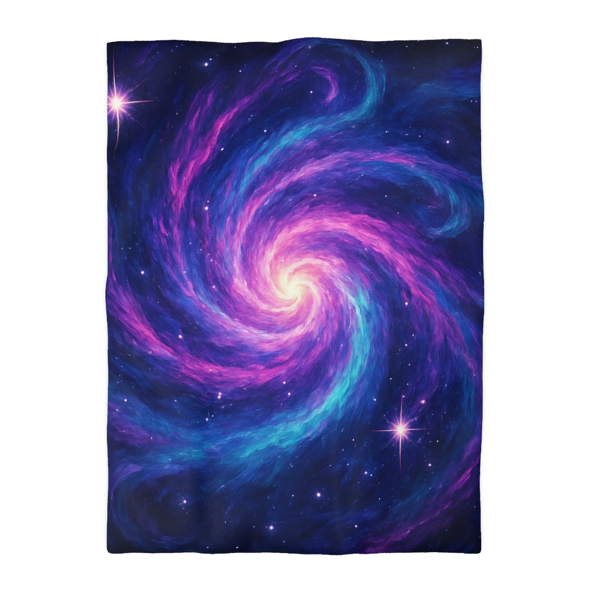Nebula Spiral Haze designer printed duvets