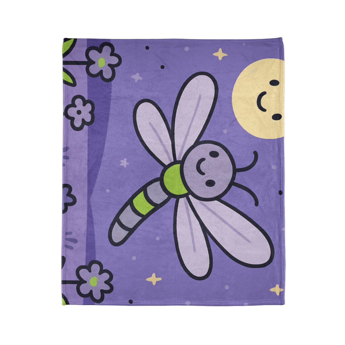 Moonlight Meadow Dragonfly decorative home blankets