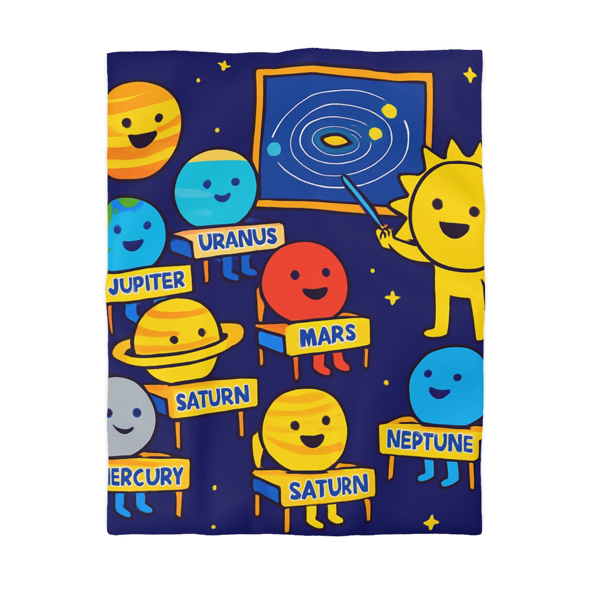 Planet School In The Sky custom duvets