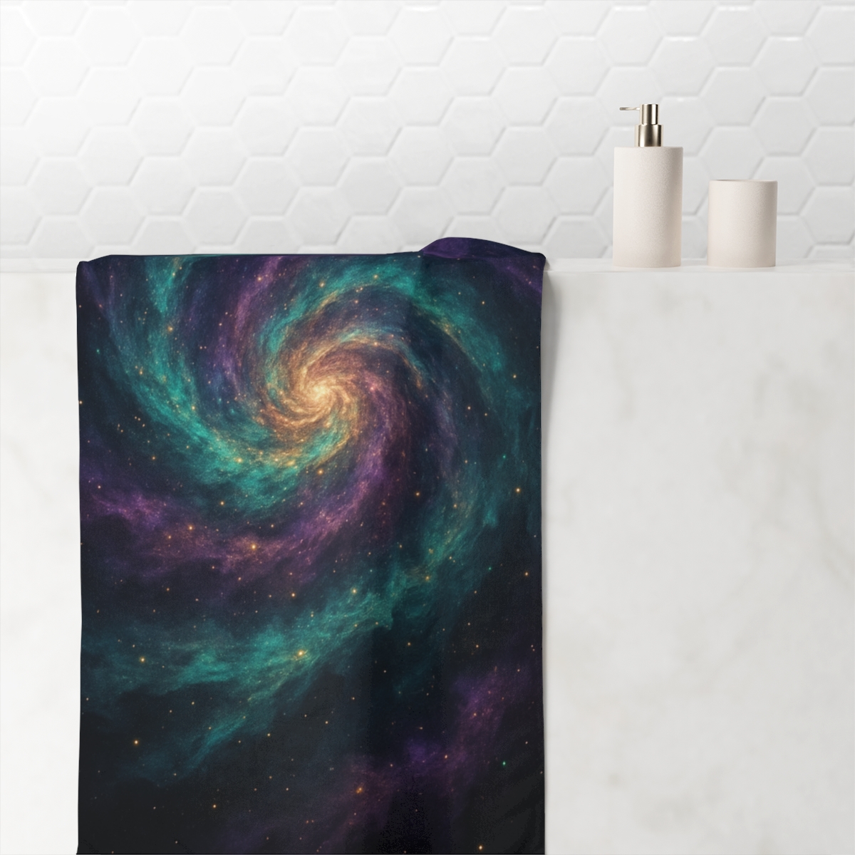 Cosmic Dust Swirl custom towels