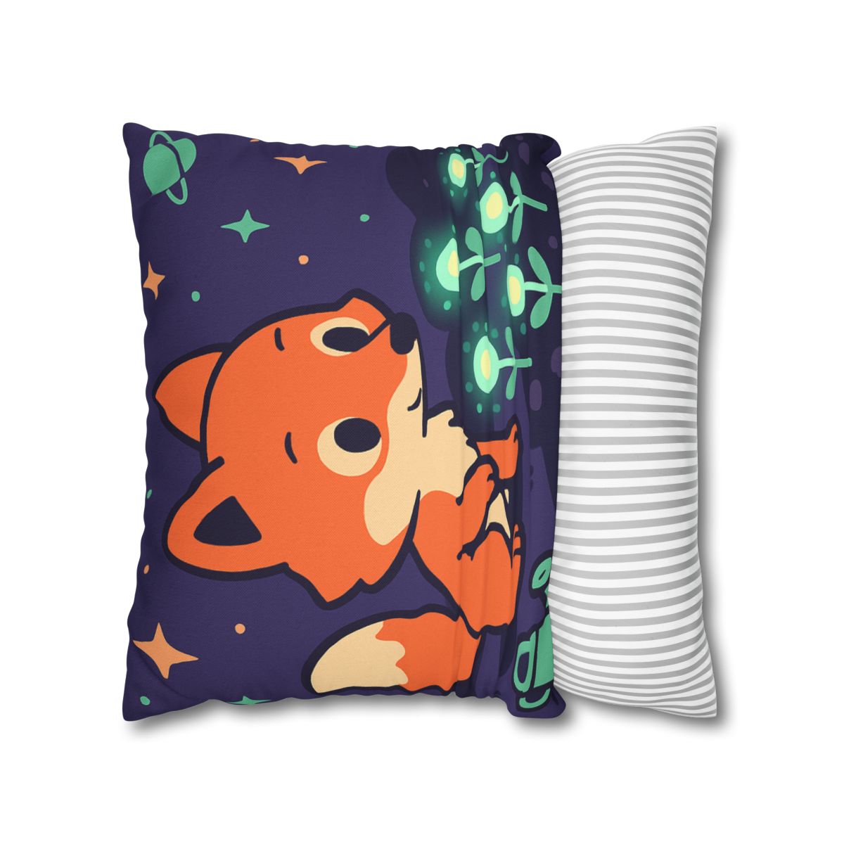 Galaxy Garden Fox personalized pillow covers