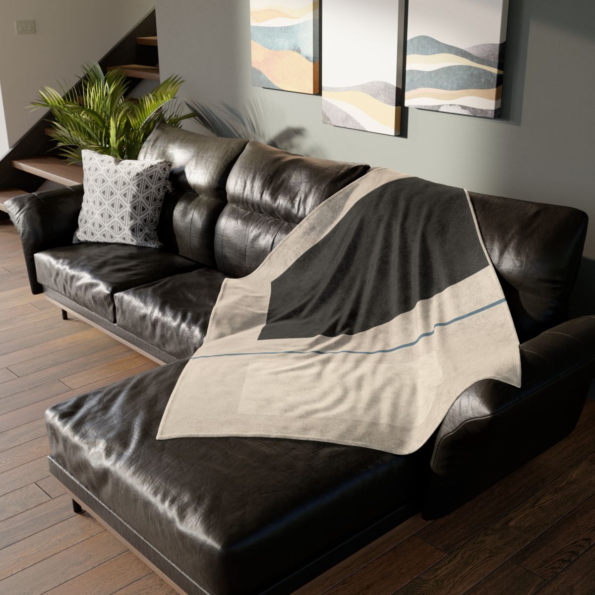 Offset Rectangle Balance designer printed blankets