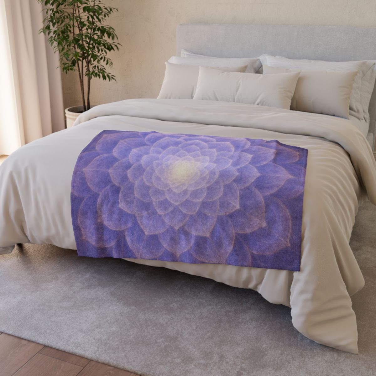 Petal Fractal Rosette decorative home blankets