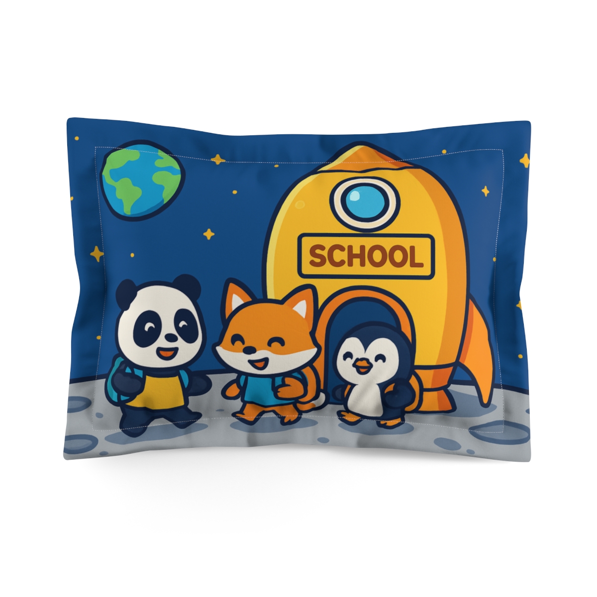 Rocket School On The Moon personalized decorative pillows
